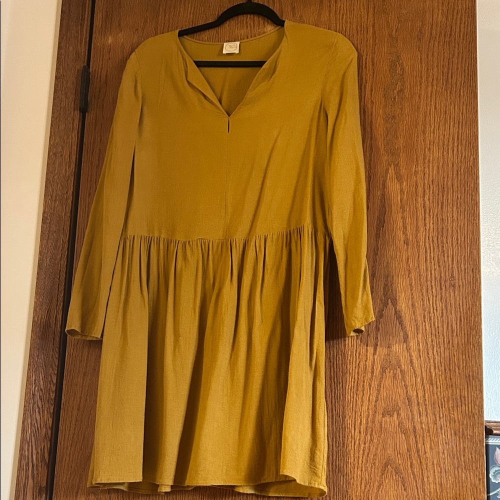 Chic Mustard Long Sleeve Dress